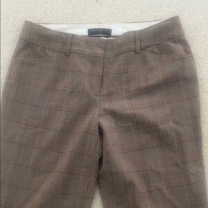 Context Brown Plaid Straight Leg Pants